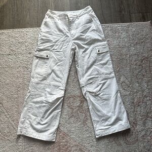 Princess Polly White Cargo Jeans